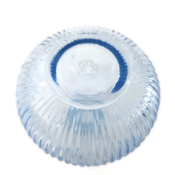 Perfume Bottle Made in Japan Round Ribbed Tulip Stopper 2.5 Inch EMPTY - Picture 12 of 13